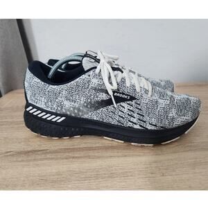 Brooks Adrenaline GTS 21 Men's Size 13 Running Shoes Black White Knit Sneakers